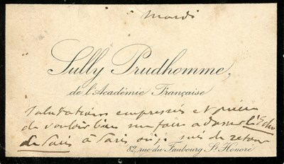 Lot 1061 - PRUDHOMME SULLY: (1839-1907)