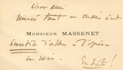 Lot 741 - MASSENET JULES: (1842-1912)