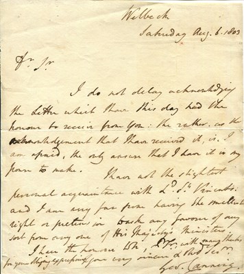 Lot 1258 - CANNING GEORGE: (1770-1827)