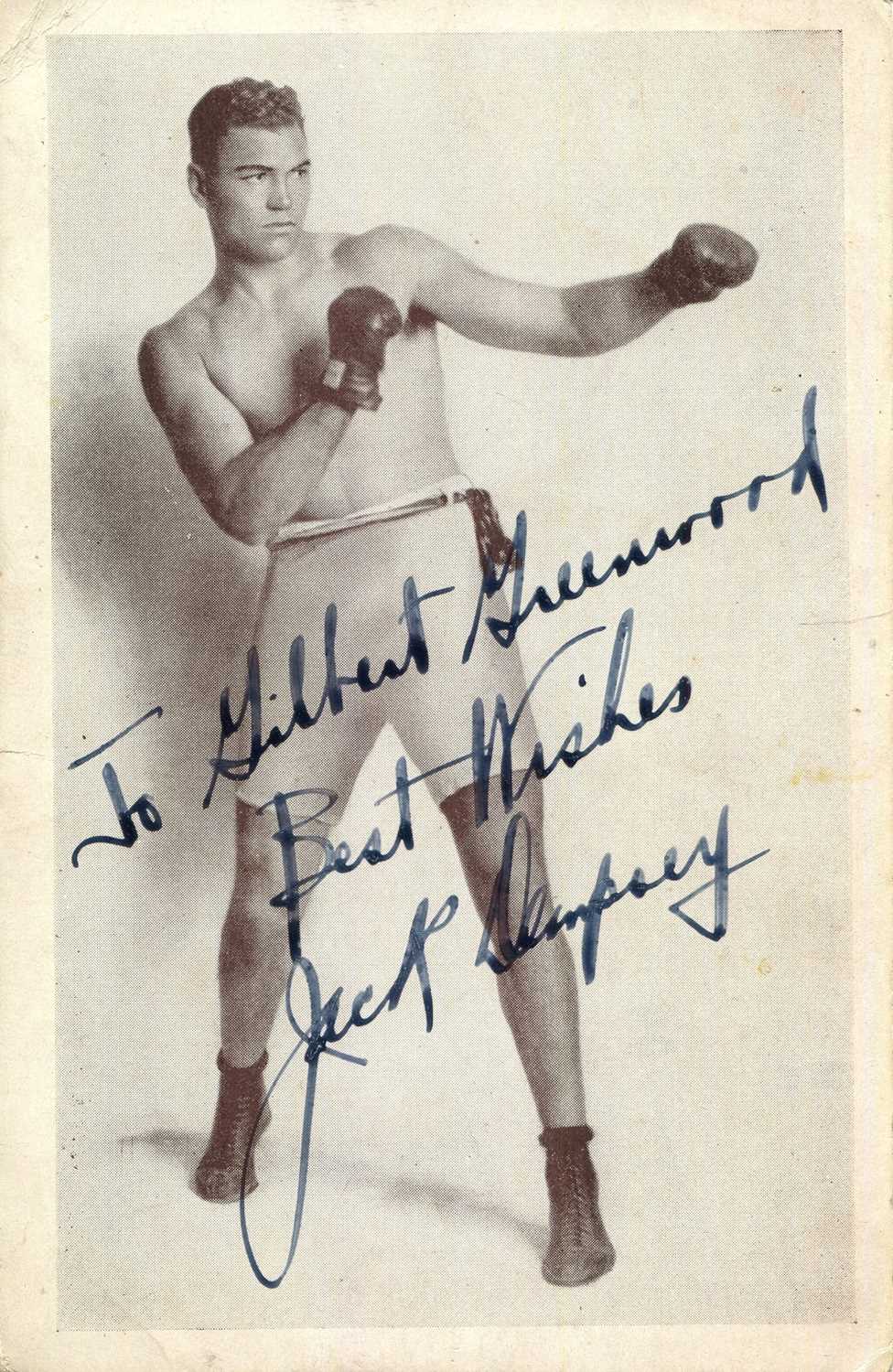 Lot 1 - DEMPSEY JACK: (1895-1983)