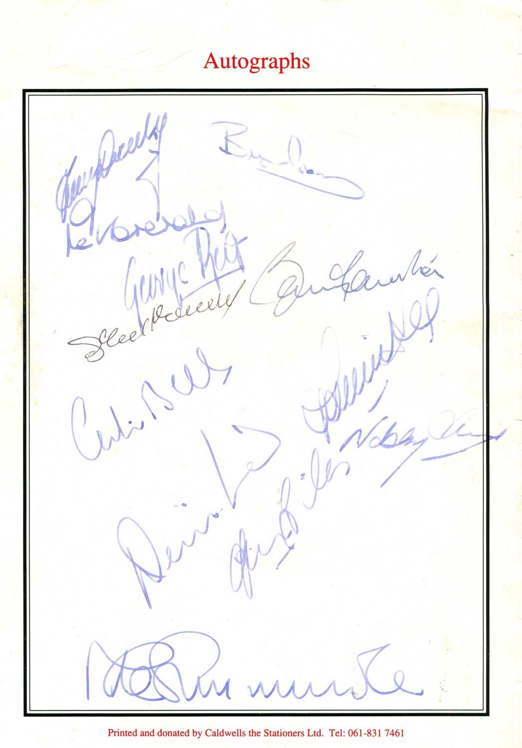 Lot 10 - MANCHESTER UNITED F.C.